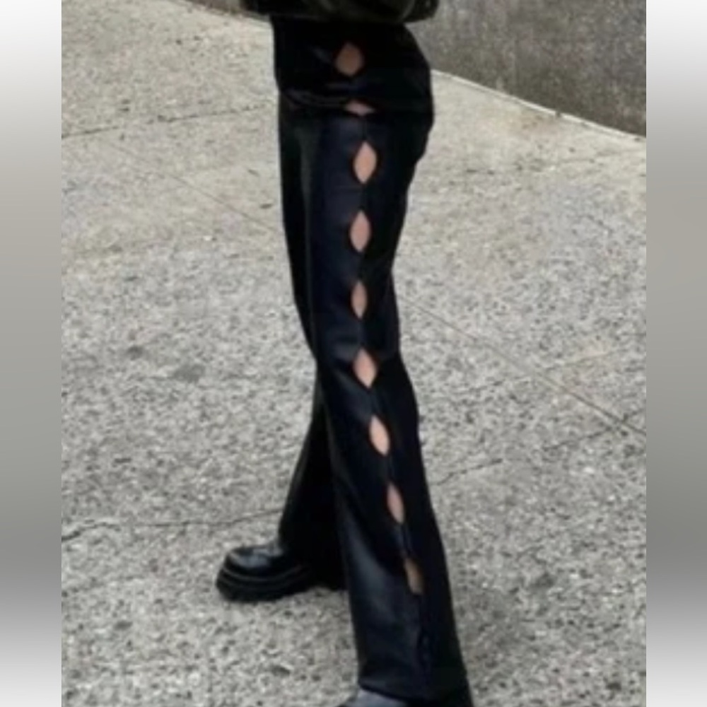 Zara Black Leather Pants (faux leather)